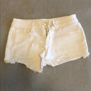 PINK white denim shorts